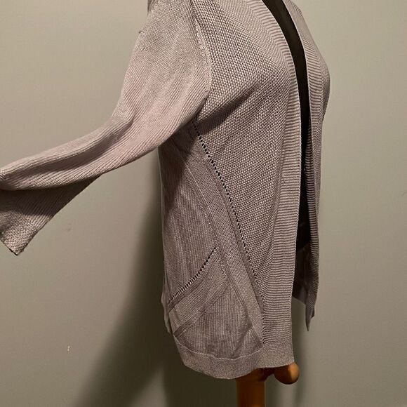 Worthington Women's Tan Knit Long Sleeves Open Cardigan Sweater - Picture 6 of 8